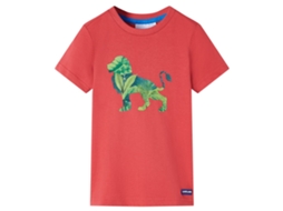 T-shirt Para Criança Vermelho 140
