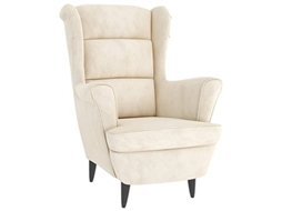 Poltrona Vidaxl White Veludo (74x84x100cm)