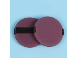Almohadilla De Maquillaje De Polvo Bicolor Suave Redonda Morado Oscuro Para Seco Y Húmedo