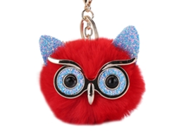 Pingente De Coruja Lã Acrílico Chaveiro Bolsa Acessório Decorativo