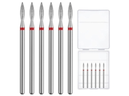 Conjunto De 6 Brocas Diamantadas Para Manicure