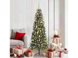 Vidaxl Árvore De Natal Artificial Verde 180 Cm Pvc, Plástico E Aço