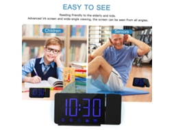 Reloj Despertador Proyección Fm Radio Usb