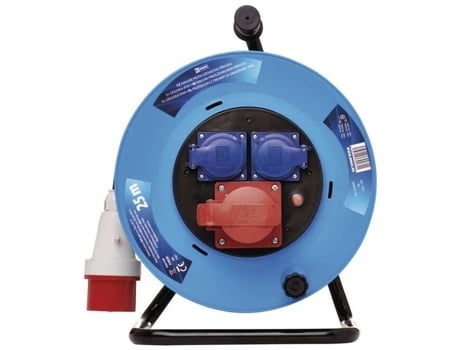 Cabo de extensão de borracha em tambor, 3 conectores, 25 m, 1,5 mm² Emos