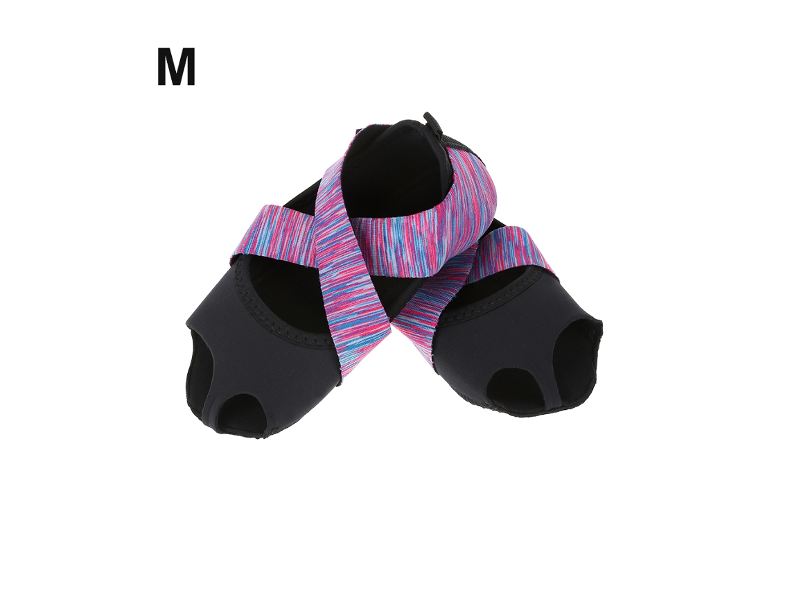 Sapatos De Yoga Não Deslizantes Para Pilates Barre Dança Treino Soft Wrap Roxo M 37-38