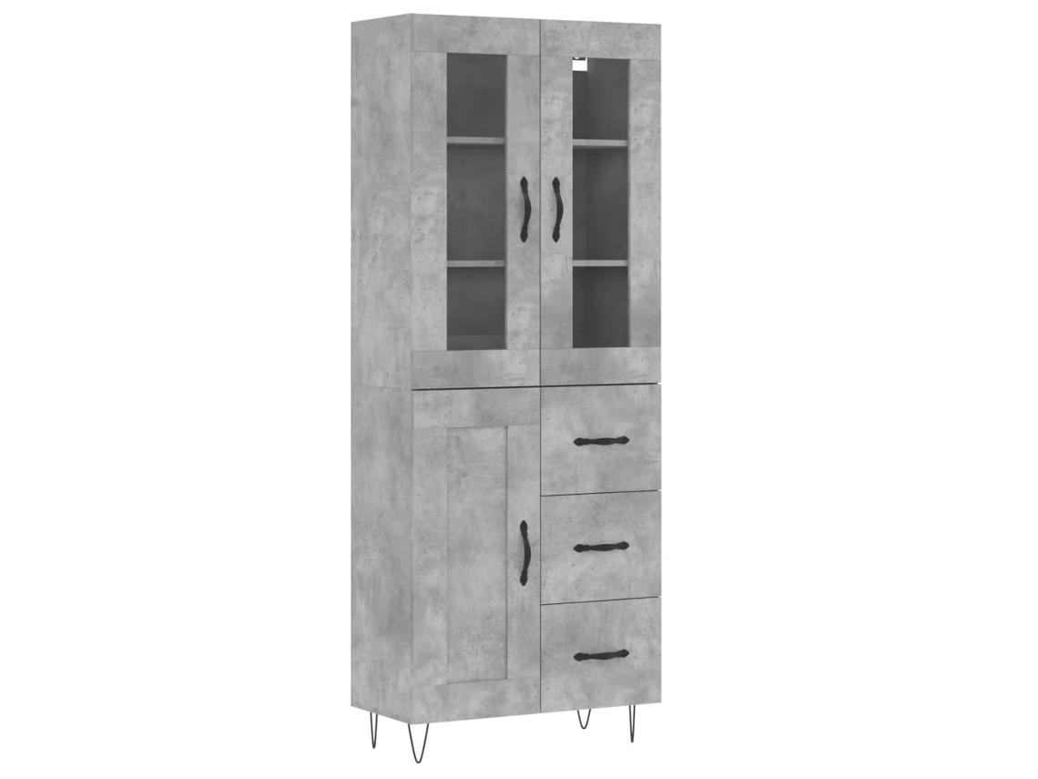Highboard, Highboards Vidaxl Cinzeto Madeira Processada (n/a)