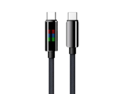 Cabo De Carregamento Rápido 240 Watts, Duas Portas Usb-c, Indicador