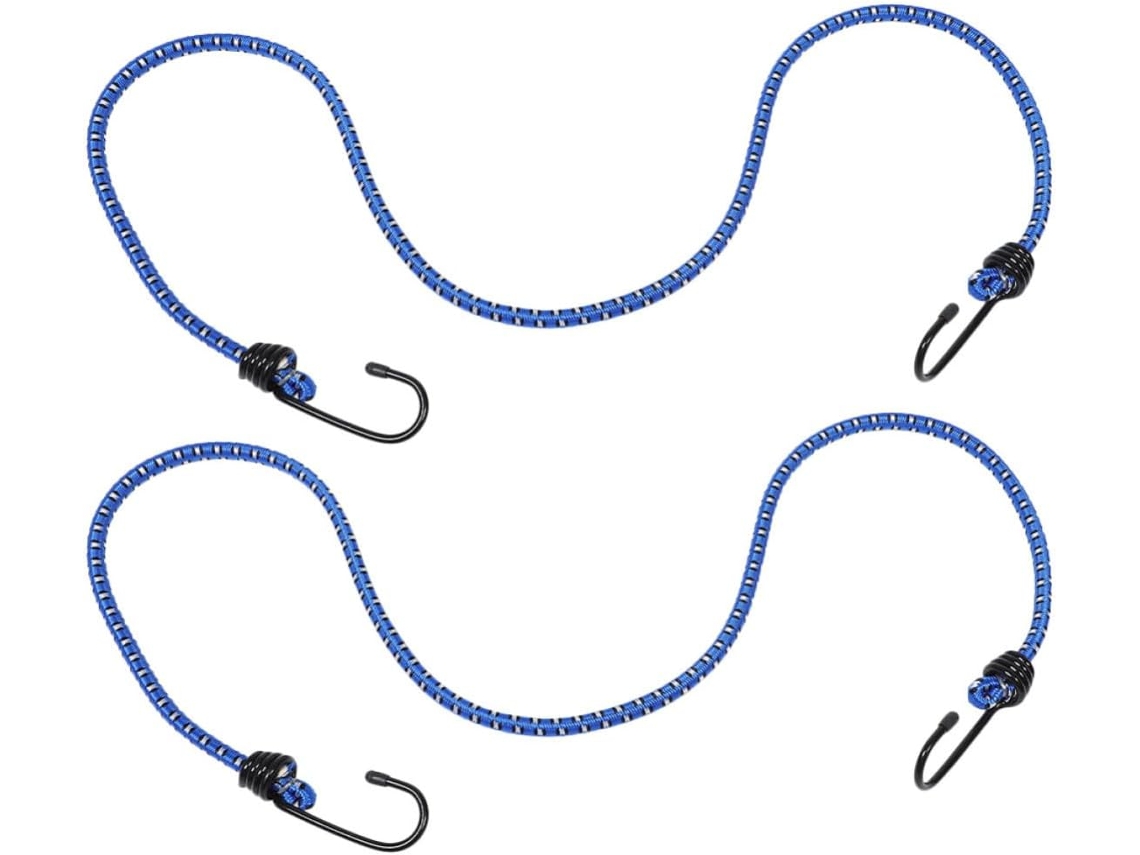 Magiclulu Conjunto De 2-cintas Elásticas Ajustáveis Borracha Para Bagagem Com Ganchos, Ideais Para Malas, Bicicletas E