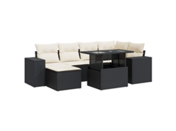 Garden Sofa Set, Garden Sofa Sets Vidaxl Preto Rattan / Vime (n/a)