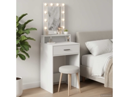Vidaxl Mesa De Vestir Branco 50 X 41 X 140 Cm Derivados De Madeira