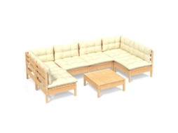 Garden Lounge Set, Garden Lounge Sets Vidaxl Creme Madeira De Pinho (n/a)