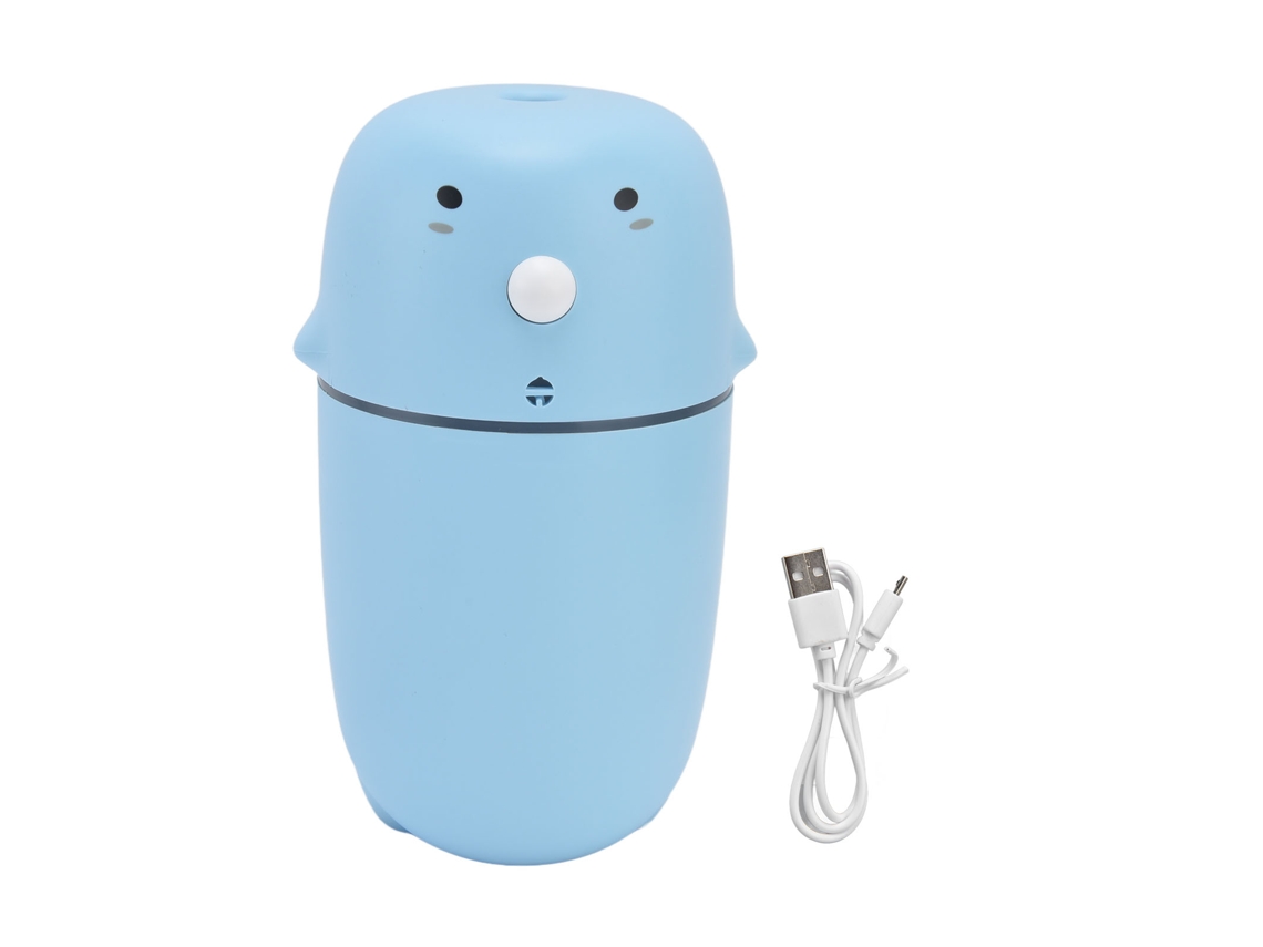 Umidificador de Ar Mini 300ml USB com Luz Led Azul SILVER