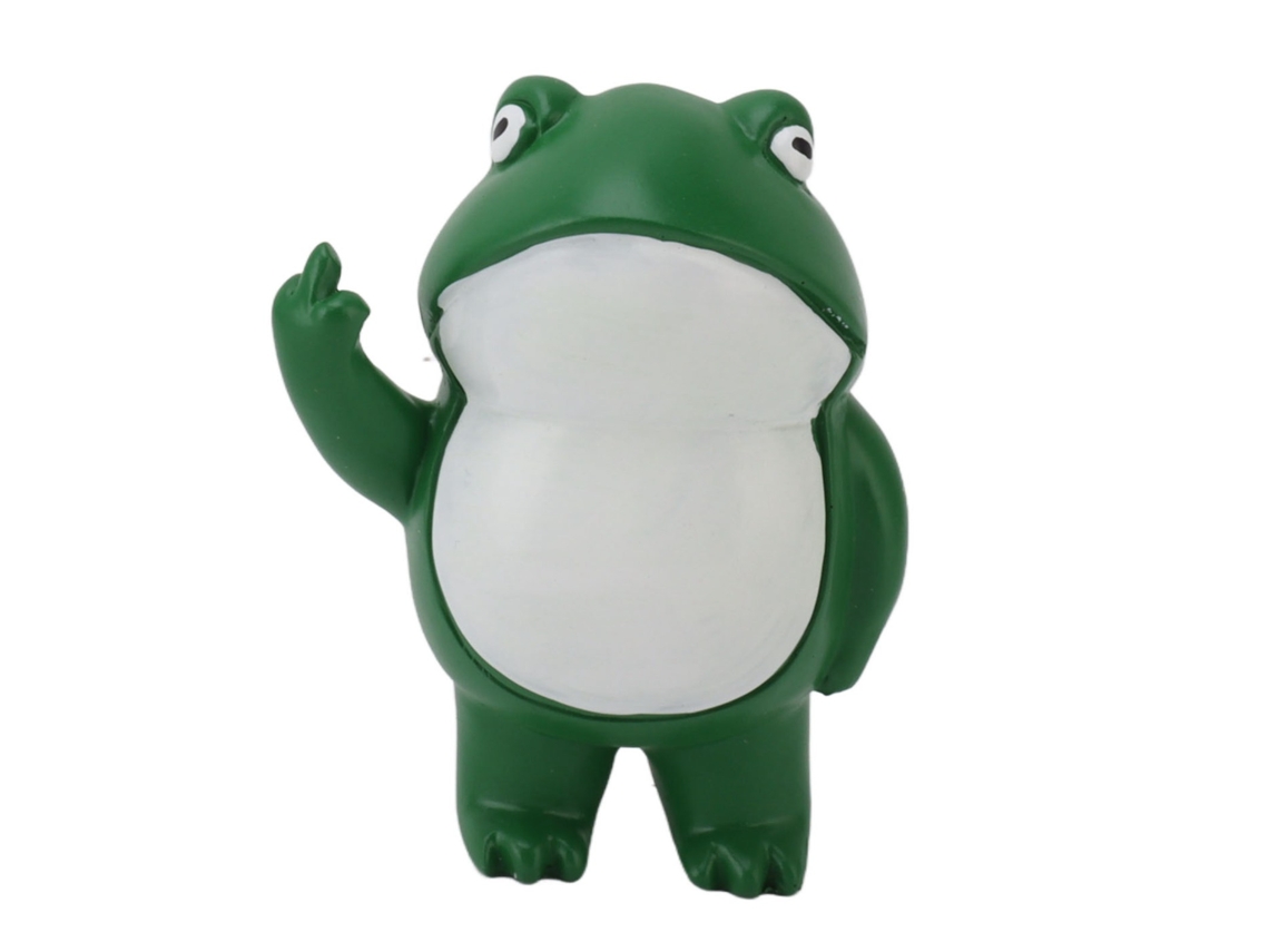 Ornamento De Sapo Com Dedão Para Jardim E Escritório