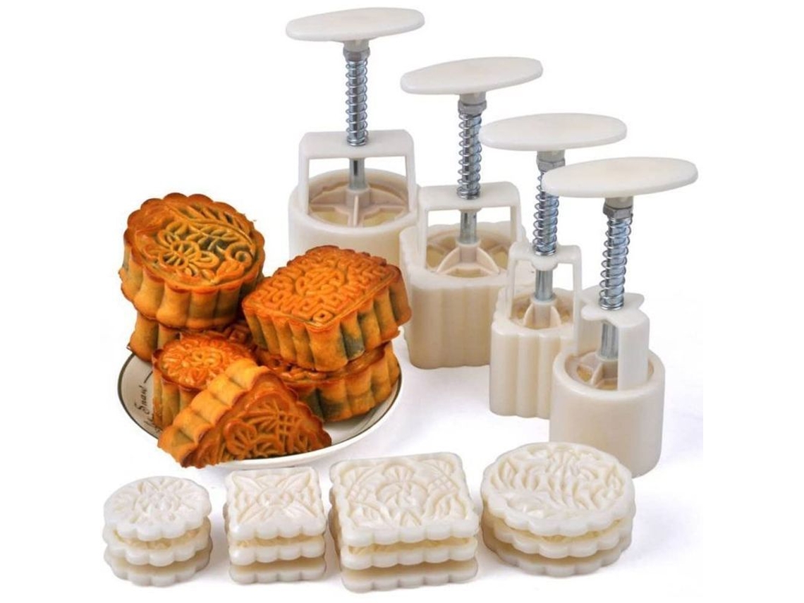 Forma Nova Line de queijo em lua, com pressão manual, 12 padrões, para 50-100g