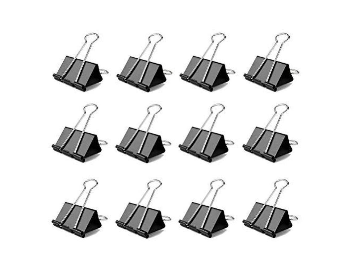 2026 84 Pinças Bulldog Pequenas 15mm, Pinças de Metal para Papéis, Clips de Pasta Negros