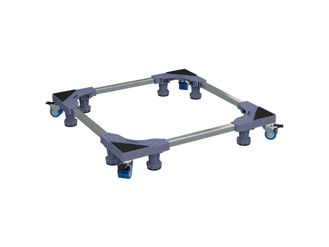 Conjunto 1 Base Para Máquina De Lavar Roupa Vidaxl Cinzento Aço Inoxidável (66 X 66 X 12 Cm)
