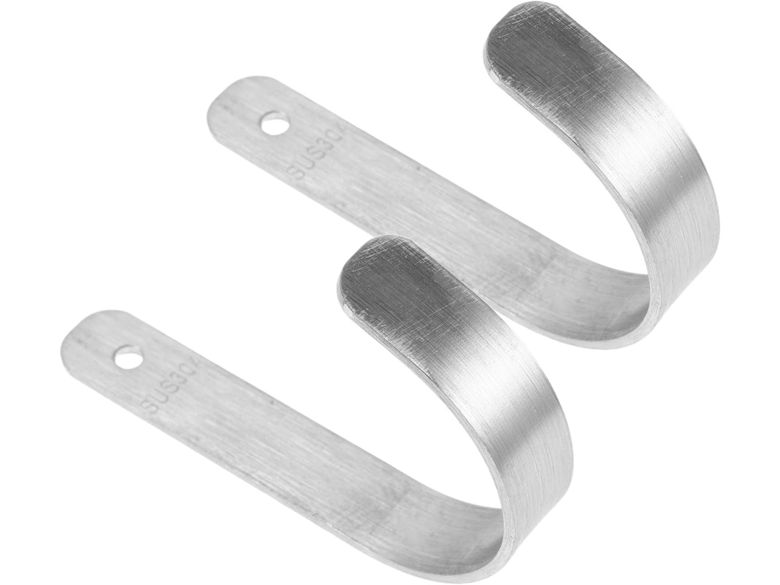 Conjunto De 2 Suportes Para Boias Salva-vidas De 3 Polegadas Em Aço Inoxidável Prateado, Resistentes À