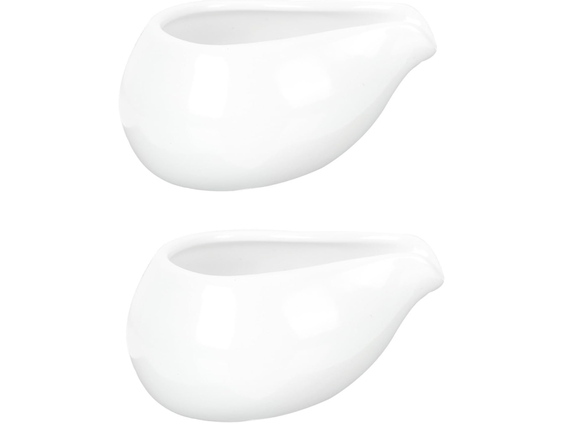 Conjunto De 2 Jarras De Cerâmica Branca Leves Para Recipientes De Cozinha.