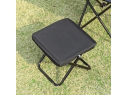 Ipree Banqueta Dobrável Preta Capacidade 100kg Indispensável Camping Praia Piquenique Pesca Trilhas Viagens Portátil Ultralight