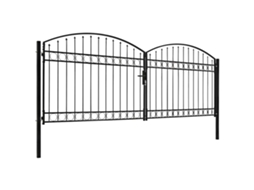 Maison Exclusive - Portão De Cerca Assen Porta Dupla Com Topo Arqueado Em Aço 400x150 Cm