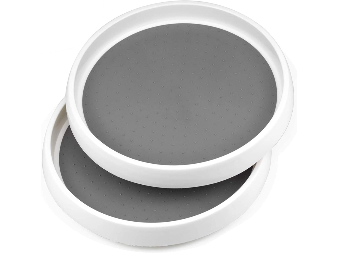Suporte para Temperos Conjunto de 2 Prateleiras Giratórias para Temperos NEVEANCE