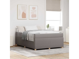 Vidaxl Estrutura Da Cama Cinzento-acastanhado 140 X 200 Cm Tecido