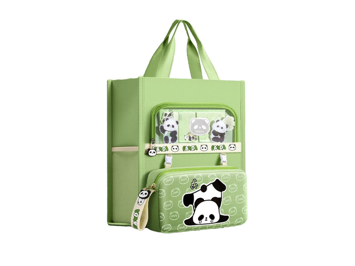 Bolsa de Tecido Estilo Panda, Estojo Escolar, Especial para Estudantes e para Tutoriais AQUAFORGE