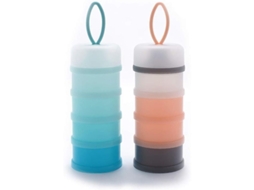 Dispensador De Leite Em Pó Para Bebê De 4 Camadas Empilháveis Sem Bpa Com Fechamento Rotativo Portátil