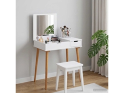 Vidaxl Mesa De Vestir Fauske Branco 76 X 50 X 78 Cm