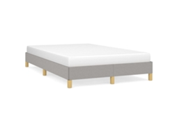 Estrutura De Cama Vidaxl Tecido Cinzento-claro (120 X 190 Cm)