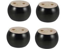 Conjunto De 4 Pés Madeira Em Formato Pão Para Sofá, Com Design Arredondado Que Economiza Espaço, Ideais Para Banheiro