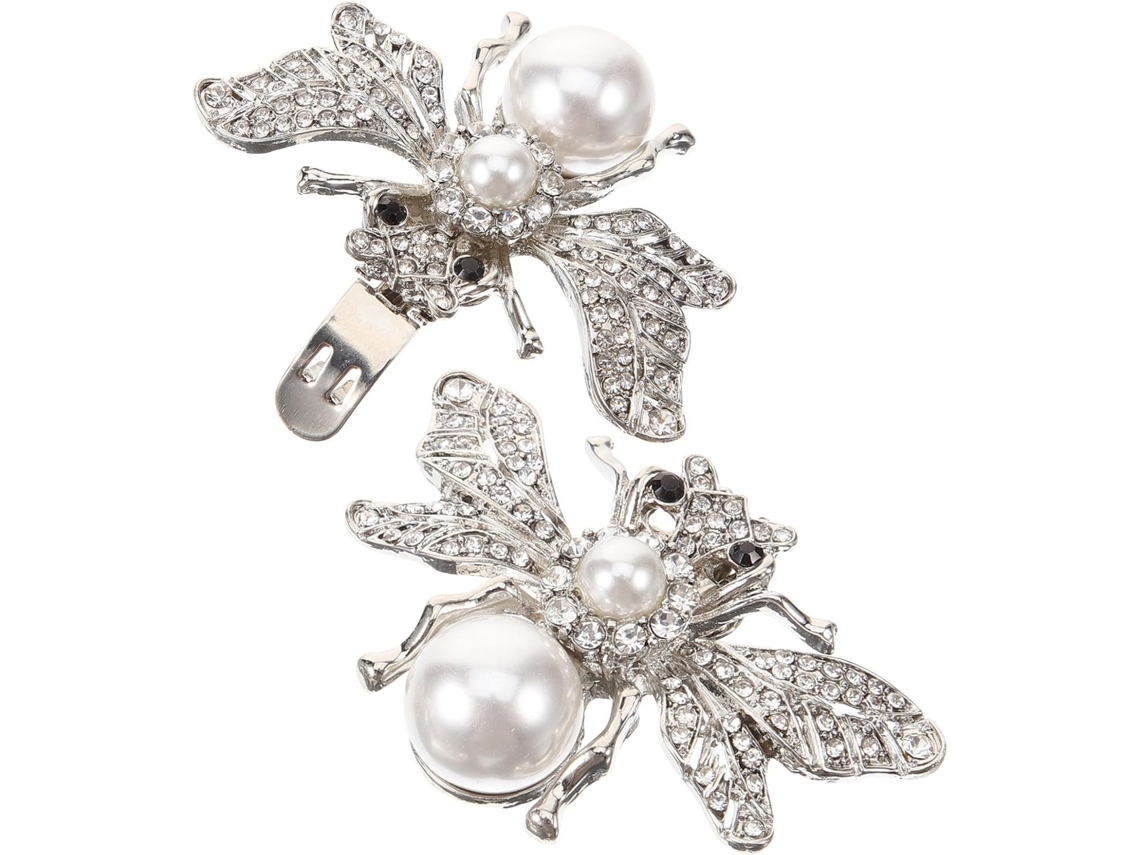 Clipes De Sapato Em Liga De Zinco Com Strass, Fivela De Sapato Durável Com Strass.