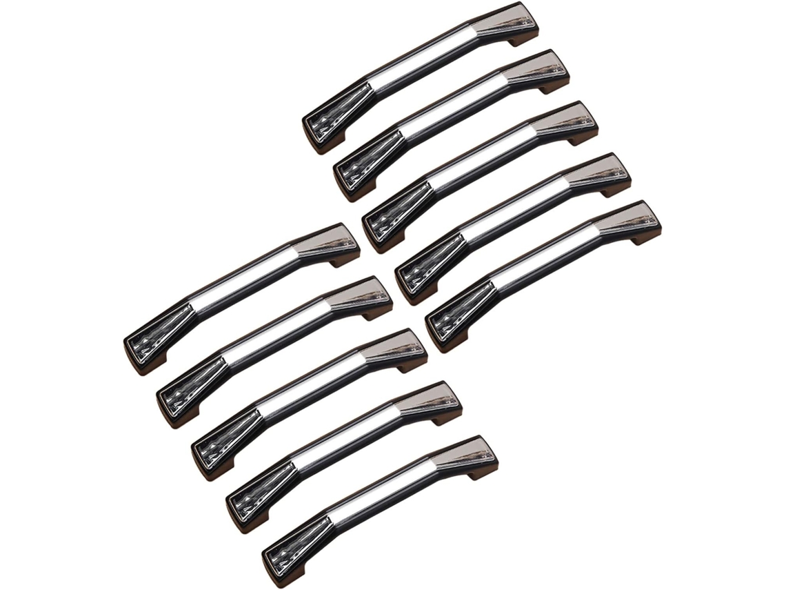 Puxadores Pretos Para Armários, Gavetas E Portas De Cozinha 10 Unidades, 128mm