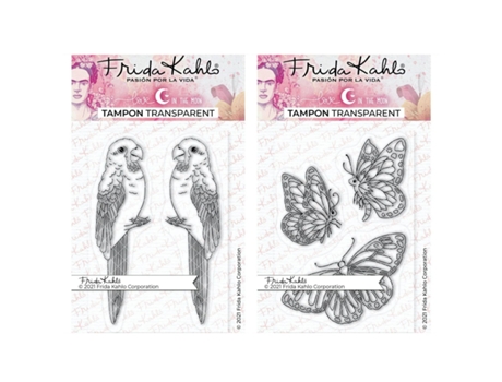 5 Carimbos Transparentes Periquitos + Borboletas 9,5x6,5 cm Love In The Moon