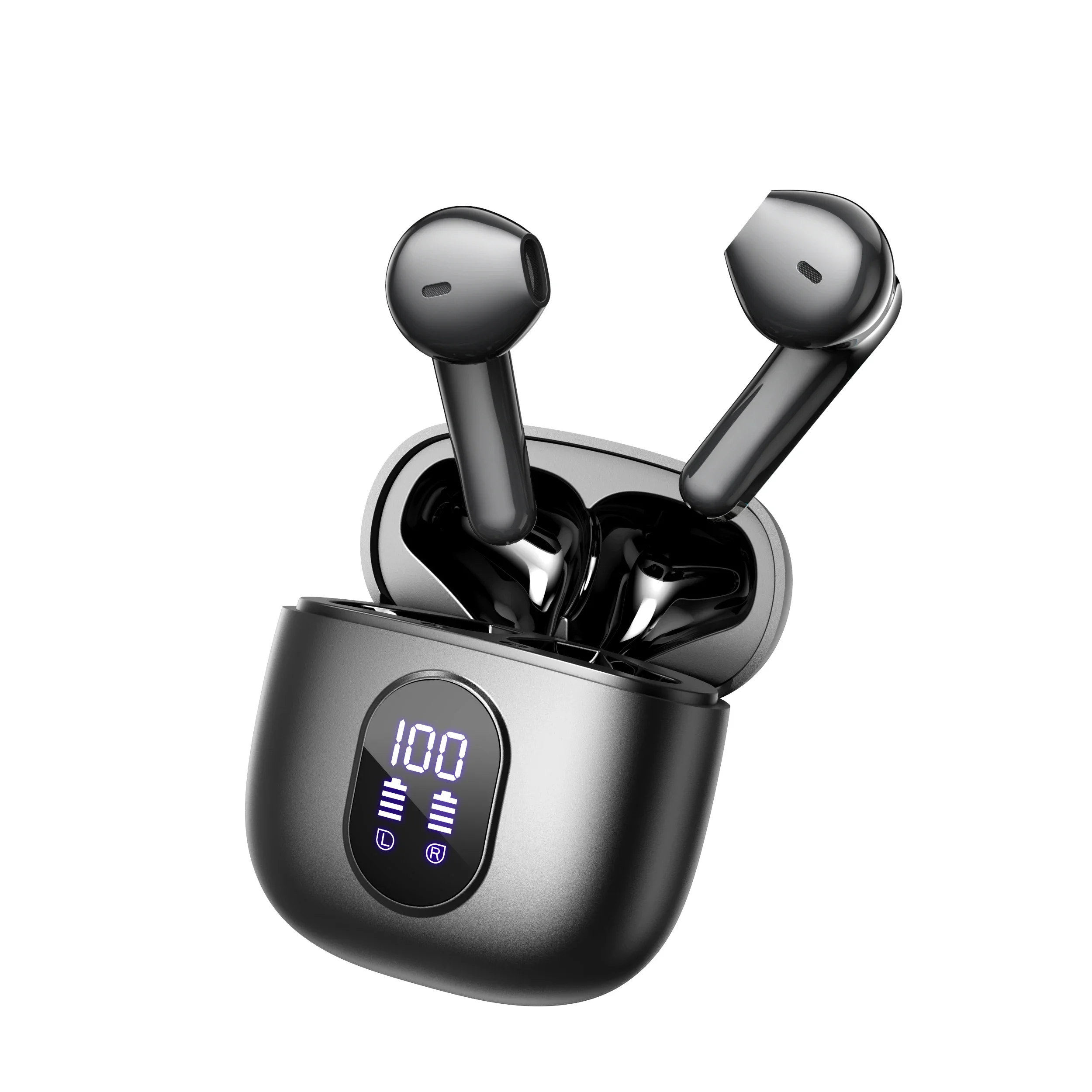 Fones de condução óssea MDUG confortáveis, sem inserção no ouvido (preto)