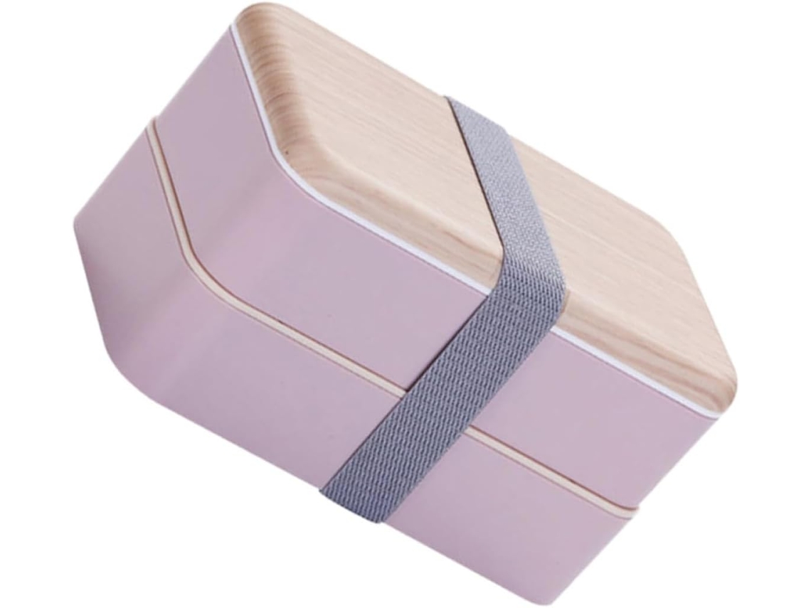 Lancheira Bento De Camada Dupla Veemoon Para Estudantes E Piqueniques, Capacidade De 1, 2l, Design Nórdico, Material Pp