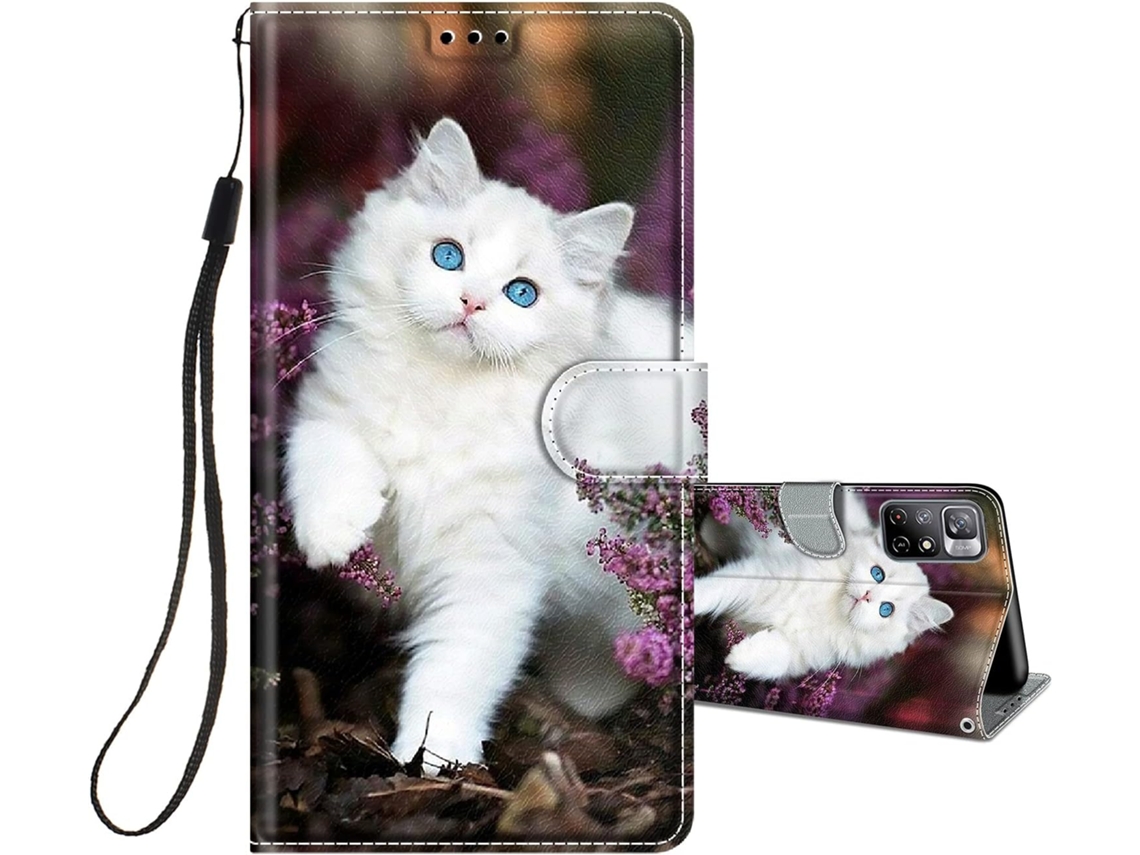 Capa Fólio Padrão Cartões para Xiaomi Xiaomi Poco M4 Pro 5G HONGWE. Pele Anti-Choque Multicor