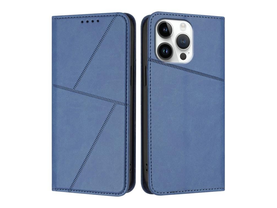 Capa De Couro Fosco Para Iphone 16 Pro Max - Flip Magnético