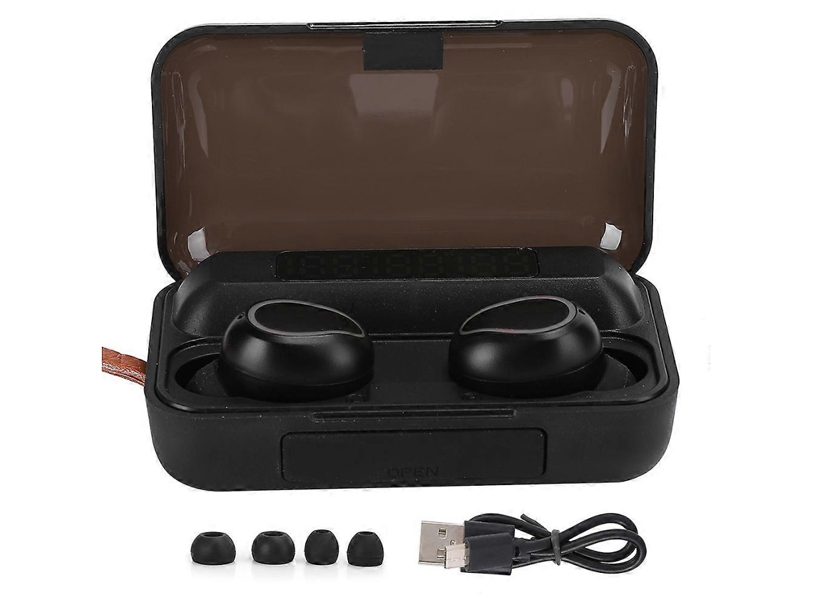 Fones De Ouvido Bluetooth Tws 5.0 Com Display Digital Led Sensível Ao Toque E Luz Colorida Deslumbrante Com Alça Preta Ly Ebike
