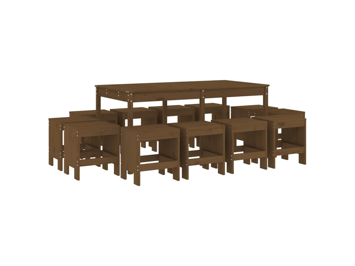 Garden Dining Set, Garden Dining Sets Vidaxl Marrom Madeira De Pinho (n/a)