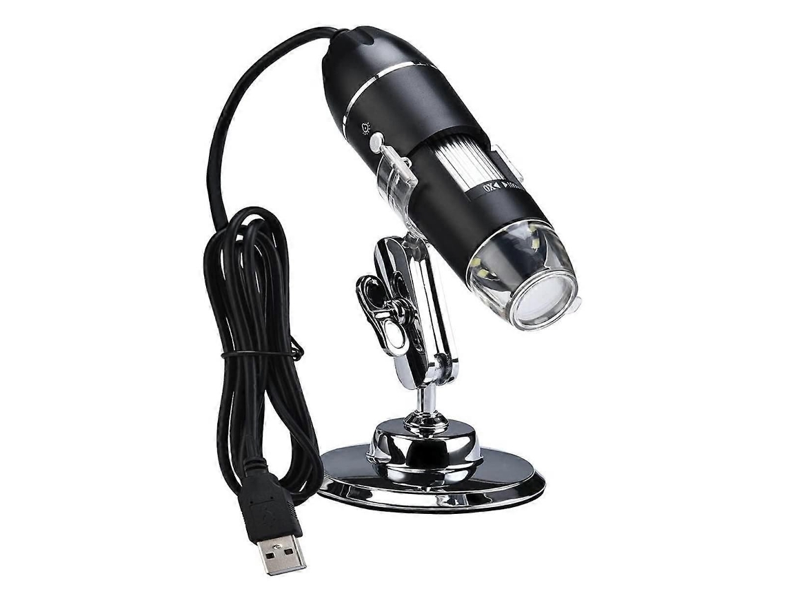 Microscópio Eletrônico Digital Hd 1600x Com Lupa Usb, Foco Ajustável E Iluminação Led.