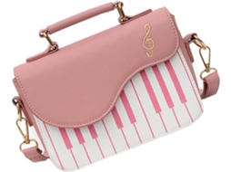 Bolsa De Ombro Combinando Em Pu Para Meninas, Bolsa Quadrada Pequena Com Bordado Colorido, Compacta E