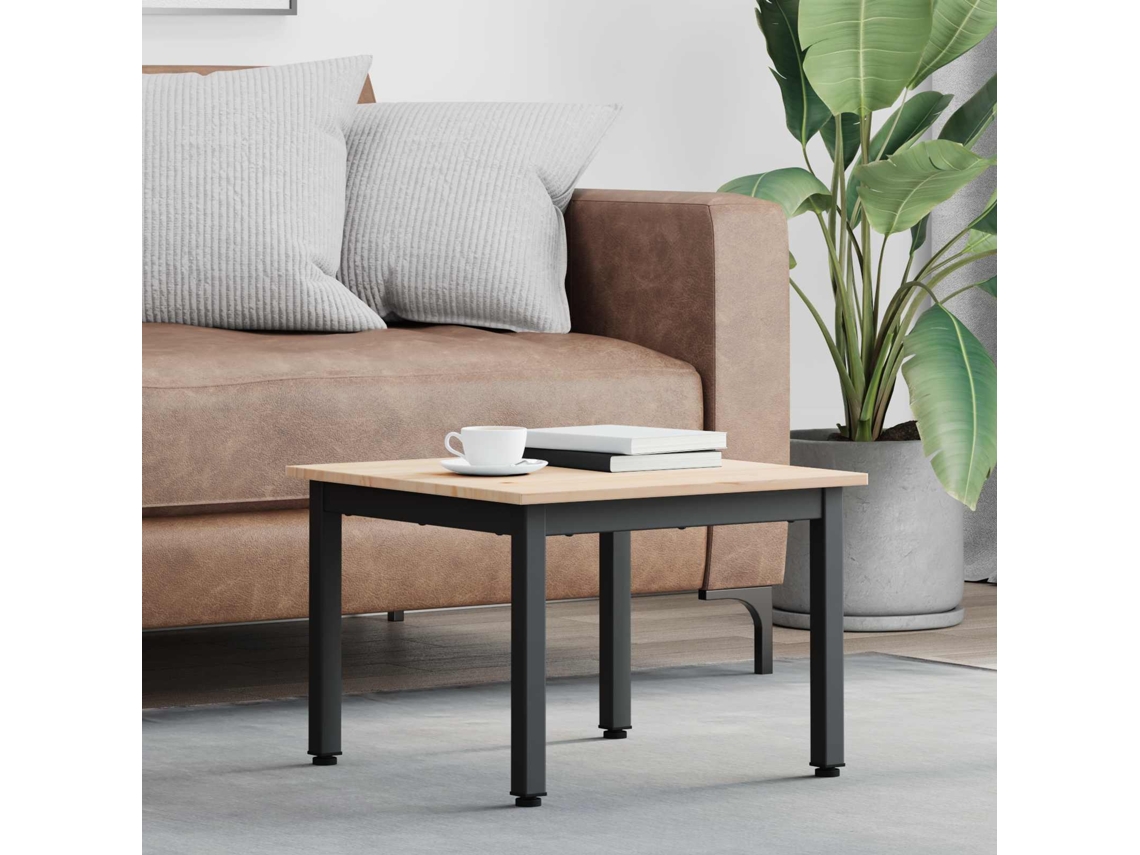 Vidaxl Mesa De Centro Natural 50 X 50 X 36 Cm