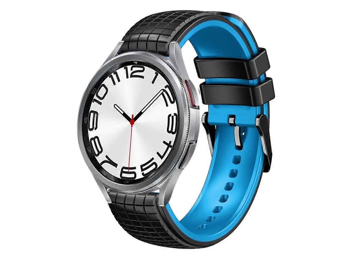 Pulseira De Silicone Bicolor Com Malha De 20 Mm
