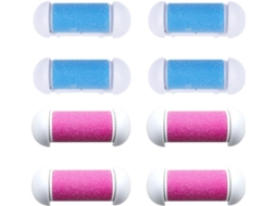 Conjunto de 8 cabeças de rolo de reposição para lixadeira de pedicure, removedor de acessórios.