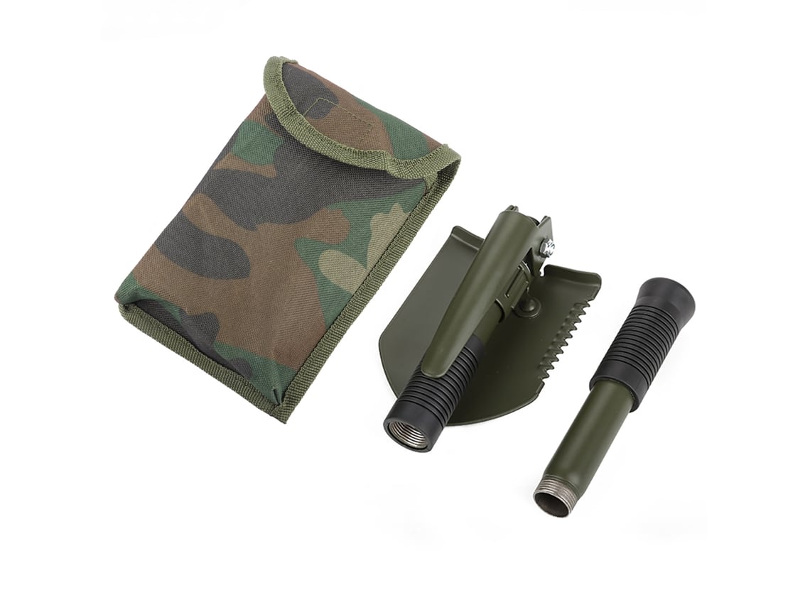 Pá Multifuncional Militar Plegável Camping Verde Armada