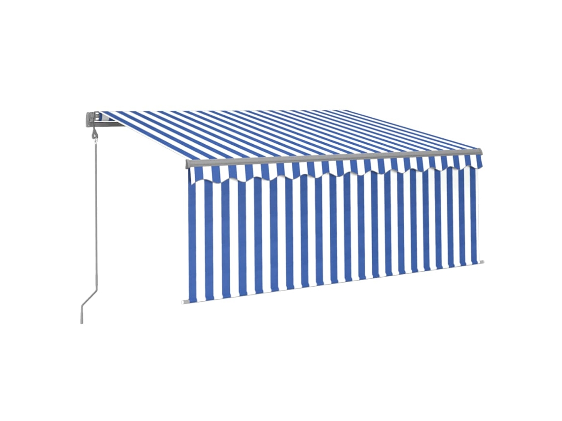 Retractable Awning, Retractable Awnings Vidaxl Azul Alumínio (3 X 2.5 M)
