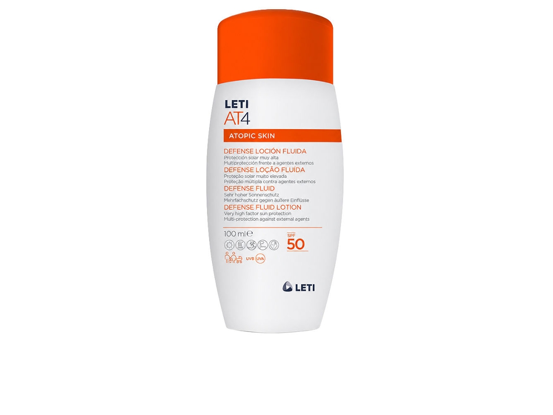 Loção Protetora Letiat4 para Pele Atópica Fps 50 LETI PHARMA 100 Ml