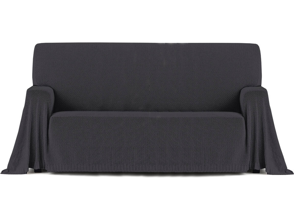 Plaid EYSA Cotonet (180 x 260 cm - Algodão - Gris Oscuro)