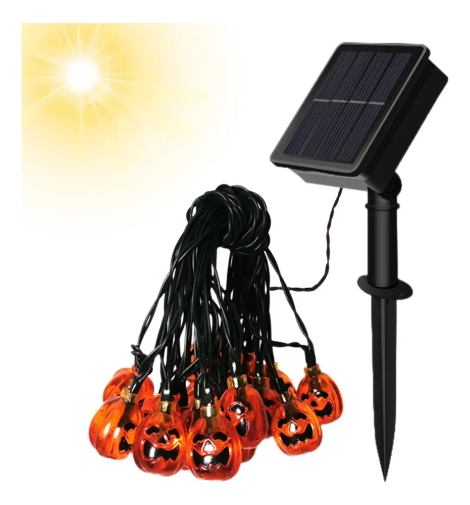 Novas Luzes Solares De Abóbora De Halloweenvayotoy